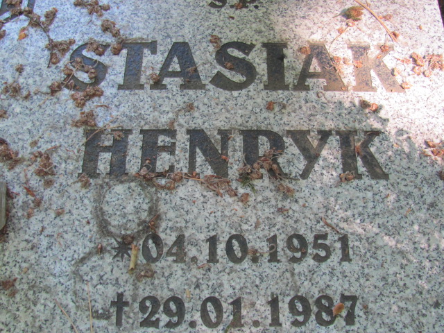 Henryk Stasiak 1951 Police - Grobonet - Wyszukiwarka osób pochowanych