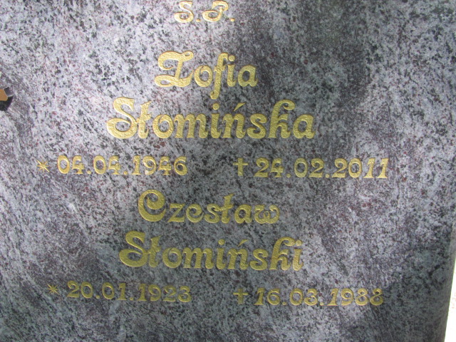 Zofia Słomińska 1946 Police - Grobonet - Wyszukiwarka osób pochowanych