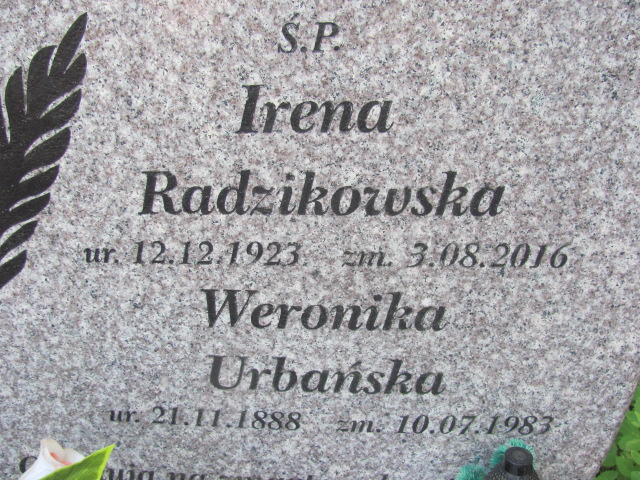 Weronika Urbańska 1888 Police - Grobonet - Wyszukiwarka osób pochowanych