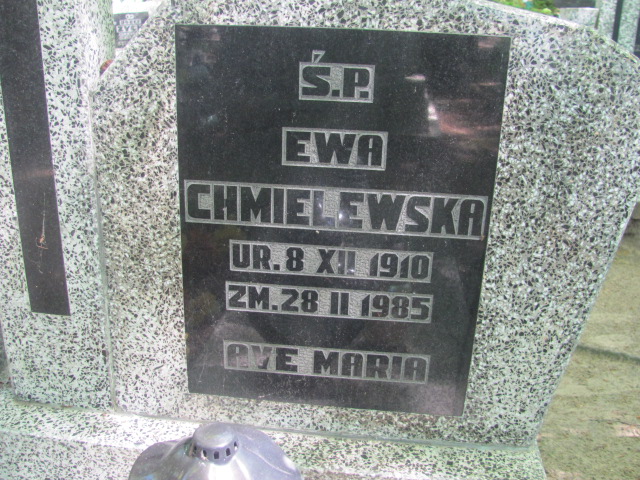 Ewa Chmielewska 1910 Police - Grobonet - Wyszukiwarka osób pochowanych