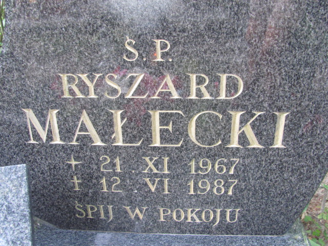 Ryszard Małecki 1967 Police - Grobonet - Wyszukiwarka osób pochowanych