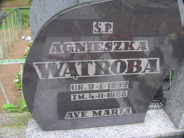 Agnieszka Wątroba 1895 Police - Grobonet - Wyszukiwarka osób pochowanych