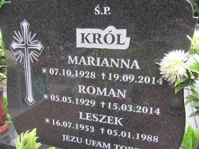 Marianna Król 1928 Police - Grobonet - Wyszukiwarka osób pochowanych