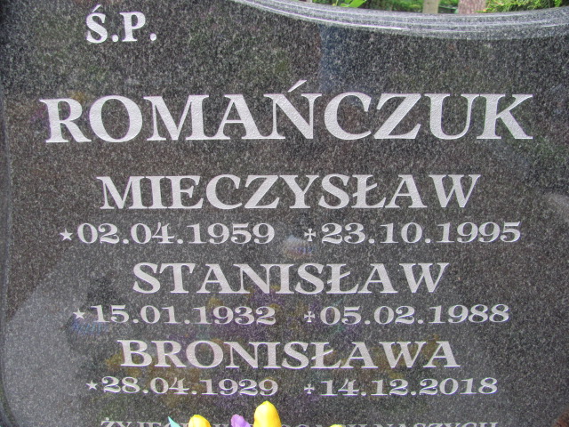 Bronisława Romańczuk 1929 Police - Grobonet - Wyszukiwarka osób pochowanych