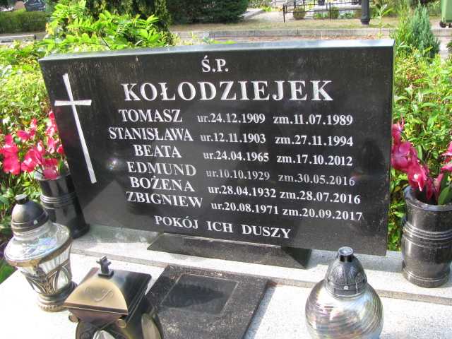 Tomasz Kołodziejek 1909 Police - Grobonet - Wyszukiwarka osób pochowanych