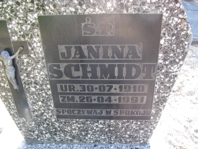 Janina Schmidt 1910 Police - Grobonet - Wyszukiwarka osób pochowanych
