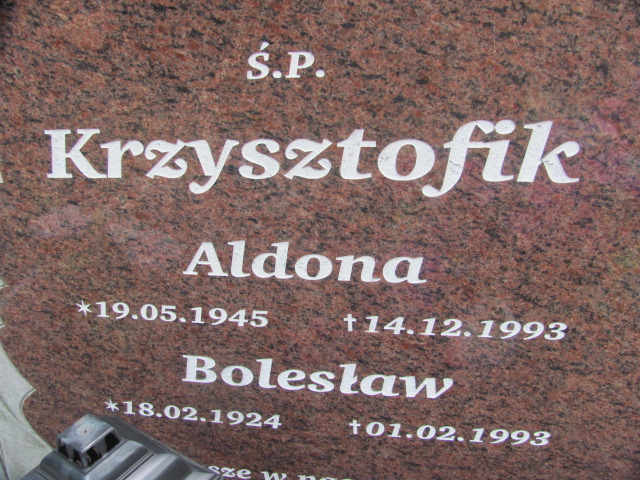 Aldona Krzysztofik 1945 Police - Grobonet - Wyszukiwarka osób pochowanych