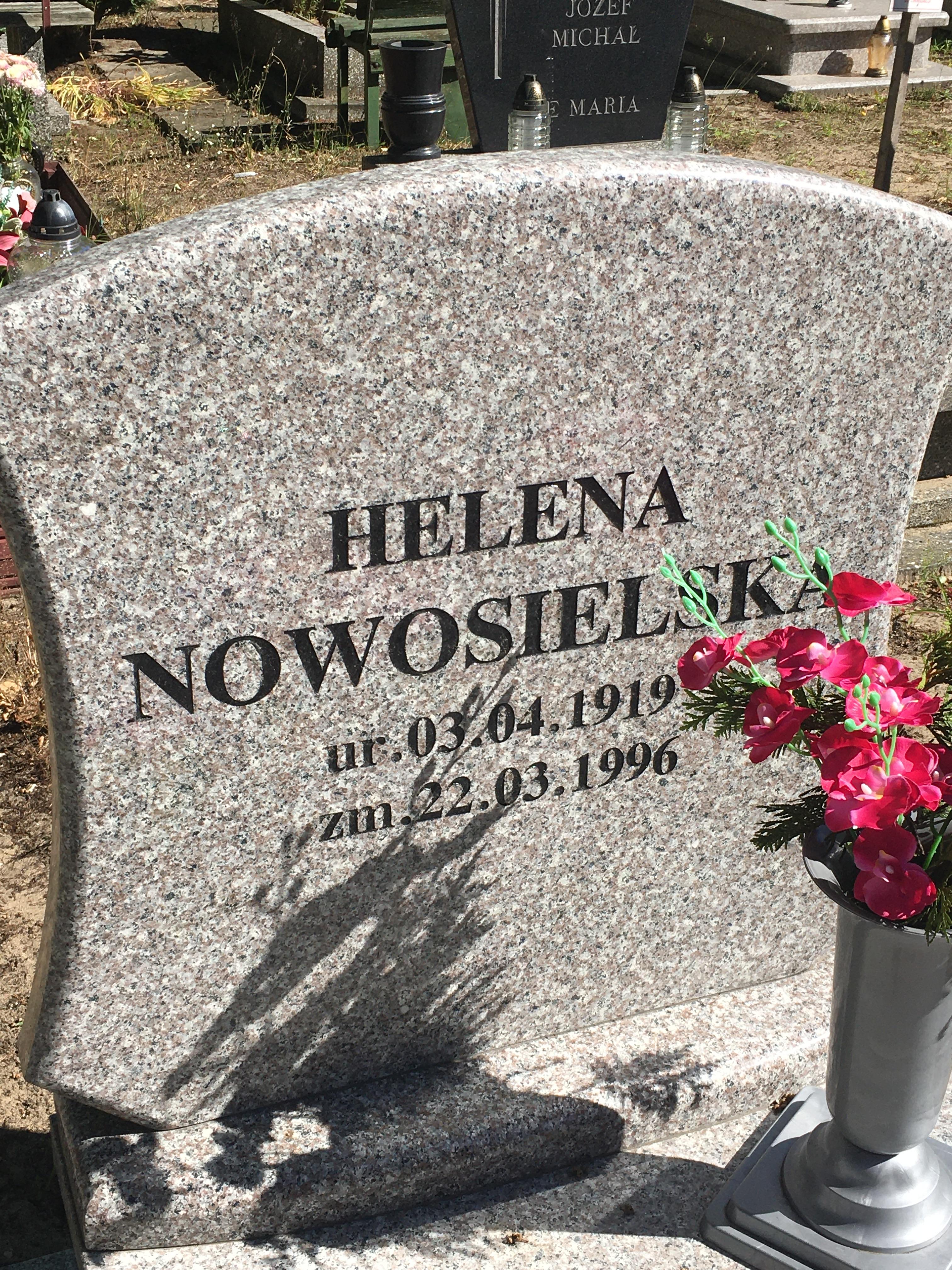 Helena Nowosielska 1919 Police - Grobonet - Wyszukiwarka osób pochowanych