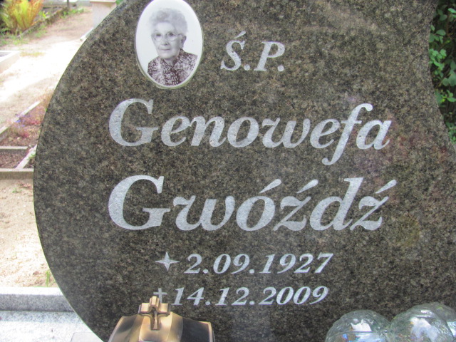 Genowefa Gwóźdź 1927 Police - Grobonet - Wyszukiwarka osób pochowanych