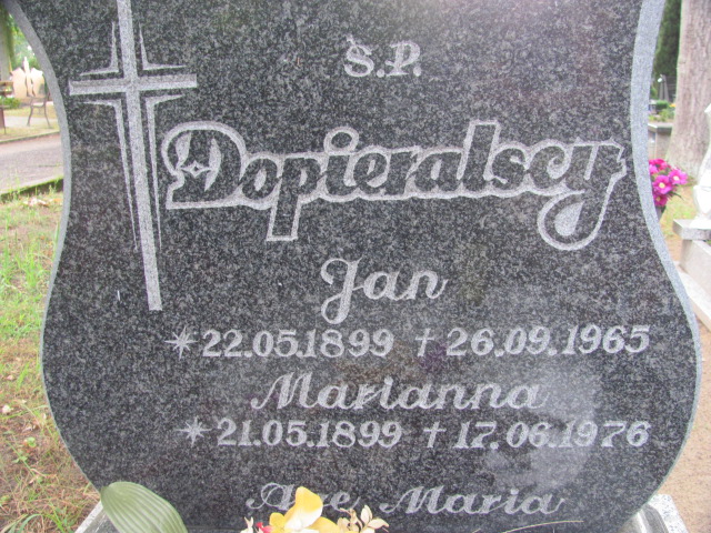 Marianna Dopieralska 1899 Police - Grobonet - Wyszukiwarka osób pochowanych