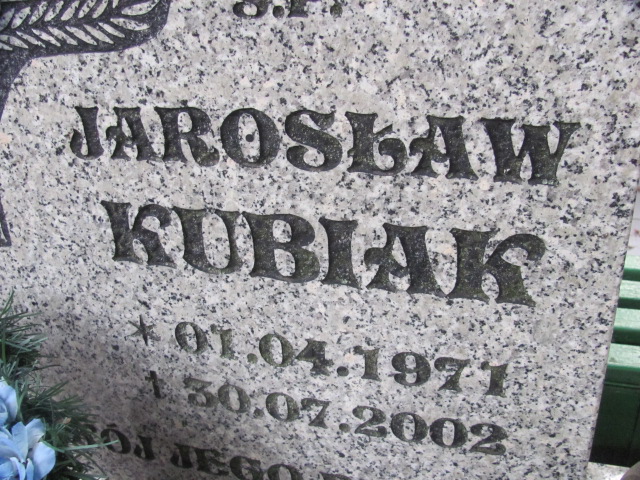 Jarosław Kubiak 1971 Police - Grobonet - Wyszukiwarka osób pochowanych