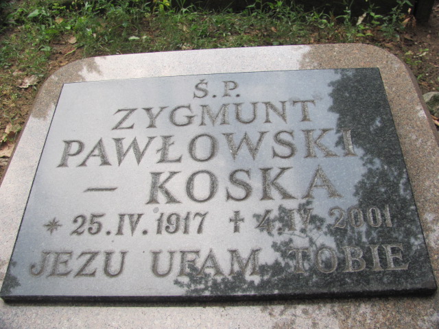 Zygmunt Pawłowski Koska 1917 Police - Grobonet - Wyszukiwarka osób pochowanych
