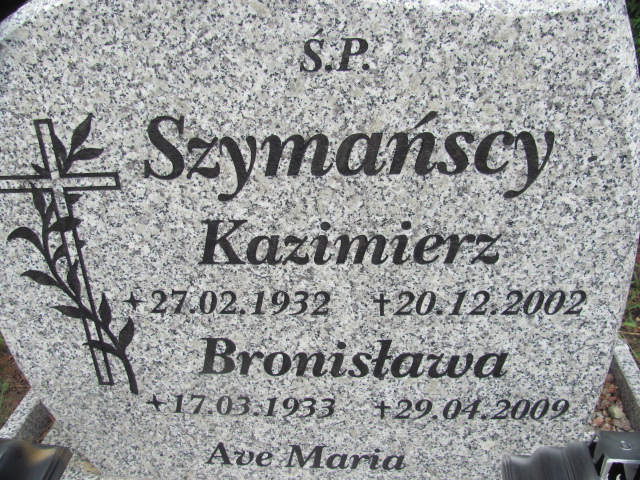 Bronisław Szymański Police - Grobonet - Wyszukiwarka osób pochowanych