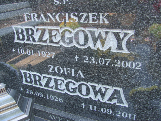 Zofia Brzegowa 1926 Police - Grobonet - Wyszukiwarka osób pochowanych
