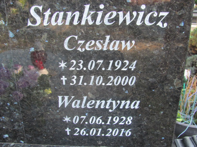 Czesław Stankiewicz 1924 Police - Grobonet - Wyszukiwarka osób pochowanych