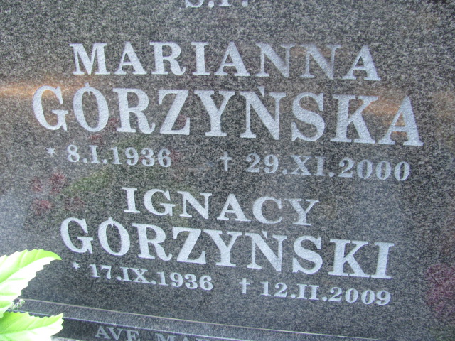 Ignacy Górzyński 1936 Police - Grobonet - Wyszukiwarka osób pochowanych