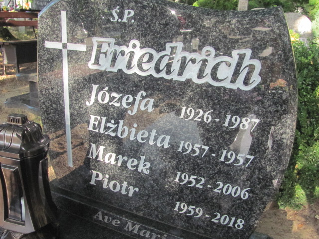 Piotr Friedrich 1959 Police - Grobonet - Wyszukiwarka osób pochowanych