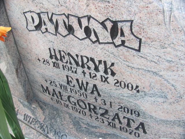 Ewa Patyna 1950 Police - Grobonet - Wyszukiwarka osób pochowanych