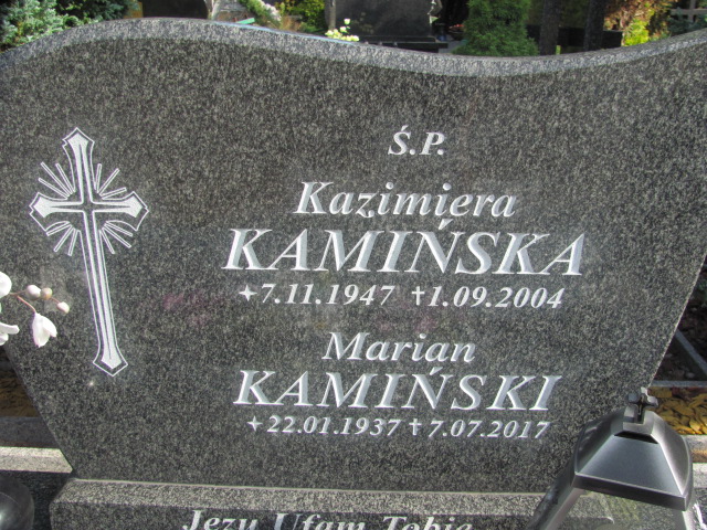 Kazimiera Kamińska 1947 Police - Grobonet - Wyszukiwarka osób pochowanych