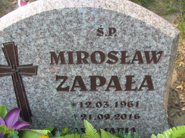 Mirosław Zapała 1961 Police - Grobonet - Wyszukiwarka osób pochowanych