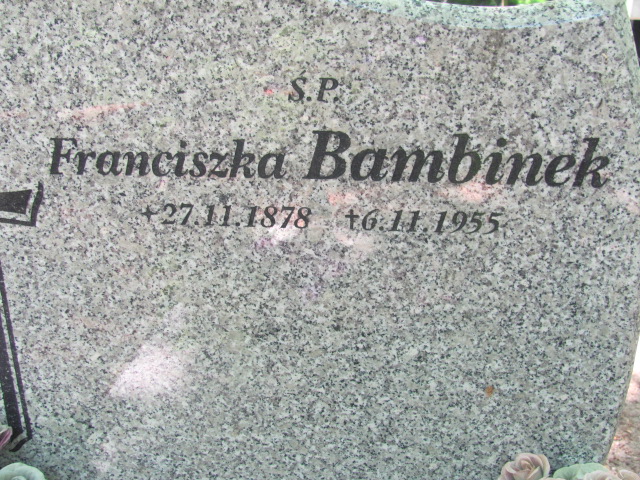 Franciszka Bambinek 1878 Police - Grobonet - Wyszukiwarka osób pochowanych