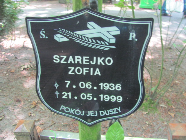Zofia Szarejko 1936 Police - Grobonet - Wyszukiwarka osób pochowanych