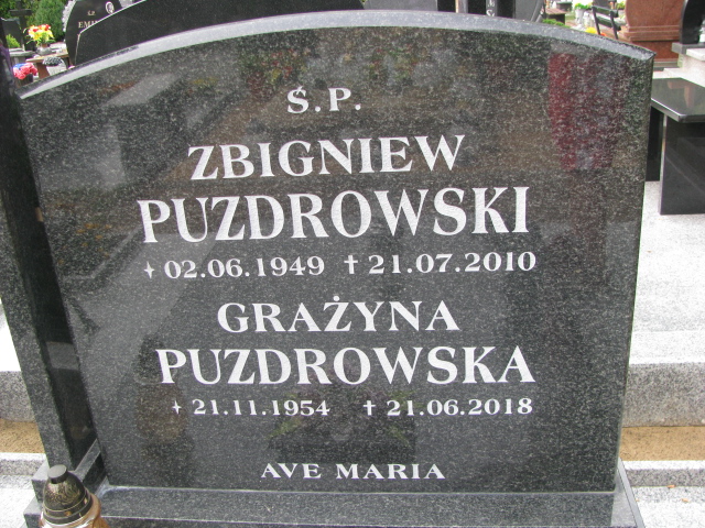 Grażyna Puzdrowska 1954 Police - Grobonet - Wyszukiwarka osób pochowanych