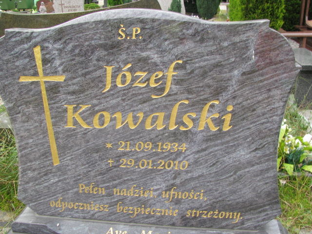 Józef Kowalski 1934 Police - Grobonet - Wyszukiwarka osób pochowanych