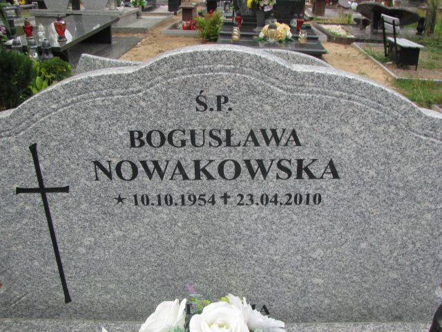 Bogusława Nowakowska 1954 Police - Grobonet - Wyszukiwarka osób pochowanych