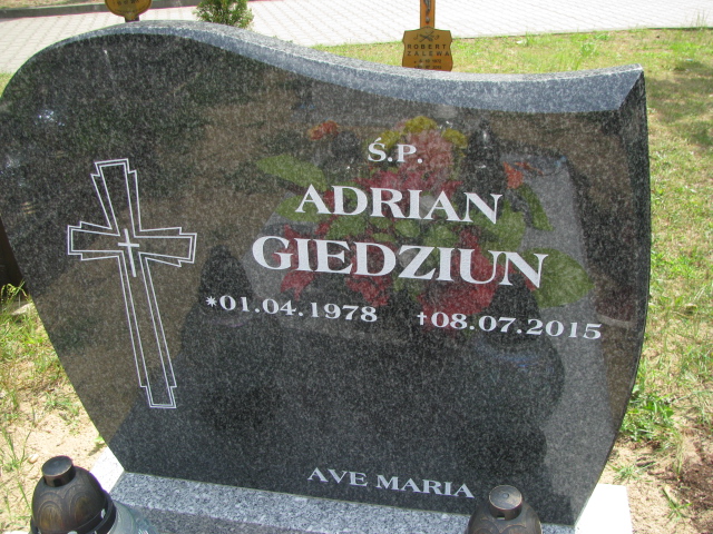Adrian Giedziun 1978 Police - Grobonet - Wyszukiwarka osób pochowanych