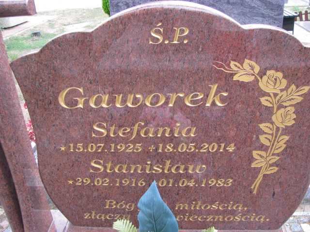 Stanisław Gaworek 1916 Police - Grobonet - Wyszukiwarka osób pochowanych