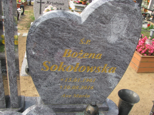 Bożena Sokołowska 1961 Police - Grobonet - Wyszukiwarka osób pochowanych