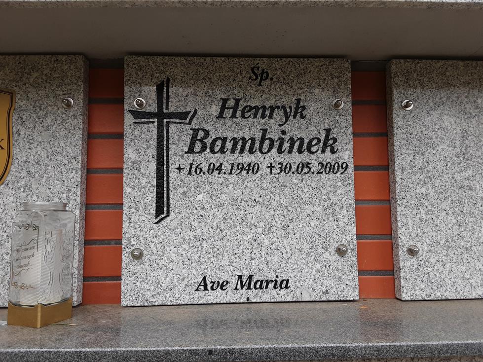 Grób Henryk Bambinek