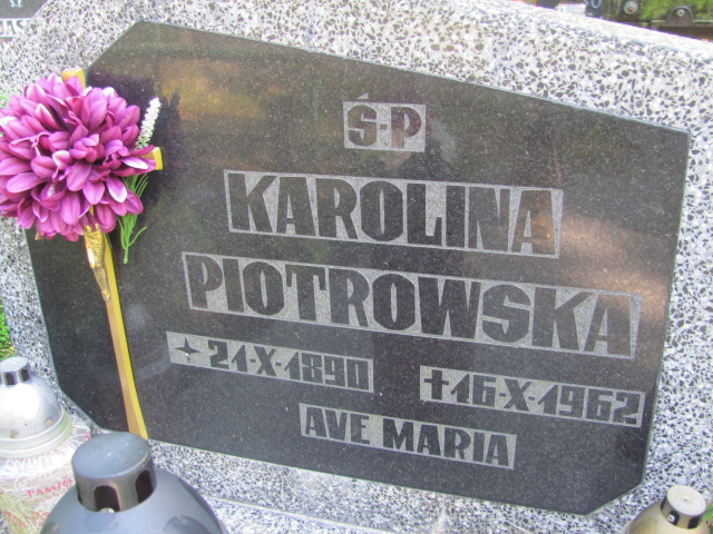 Karolina Piotrowska 1890 Police - Grobonet - Wyszukiwarka osób pochowanych