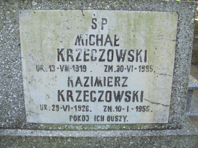 Kazimierz Krzeczowski 1926 Police - Grobonet - Wyszukiwarka osób pochowanych