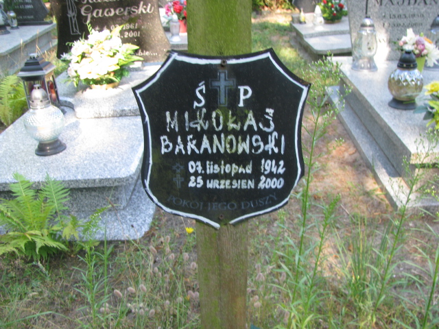 Mikołaj Baranowski 1942 Police - Grobonet - Wyszukiwarka osób pochowanych