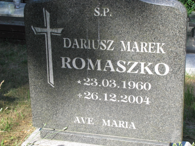 Dariusz Marek Romaszko 1960 Police - Grobonet - Wyszukiwarka osób pochowanych