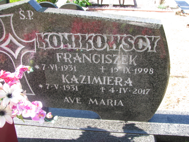 Kazimiera Konikowska 1931 Police - Grobonet - Wyszukiwarka osób pochowanych