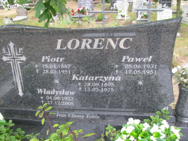 Władysław Lorenc 1922 Police - Grobonet - Wyszukiwarka osób pochowanych