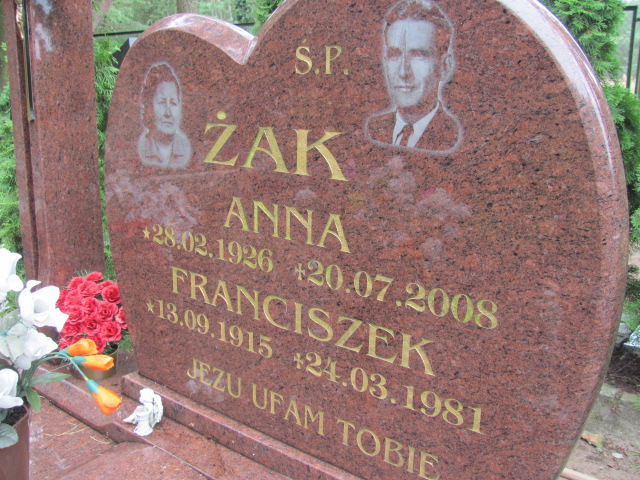 Franciszek Żak 1915 Police - Grobonet - Wyszukiwarka osób pochowanych
