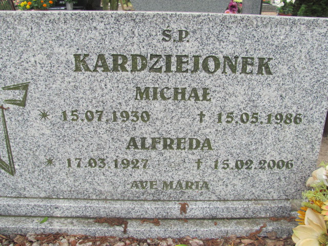 Alfreda Kardziejonek 1927 Police - Grobonet - Wyszukiwarka osób pochowanych