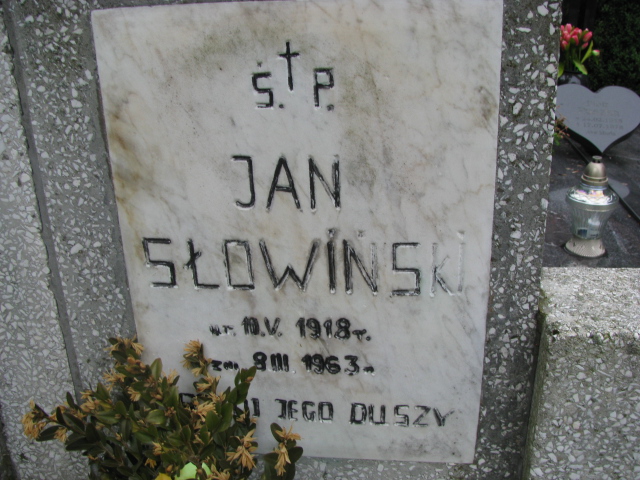 Jan Słowiński 1918 Police - Grobonet - Wyszukiwarka osób pochowanych